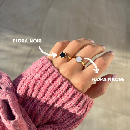 BAGUE FLORA NOIRE